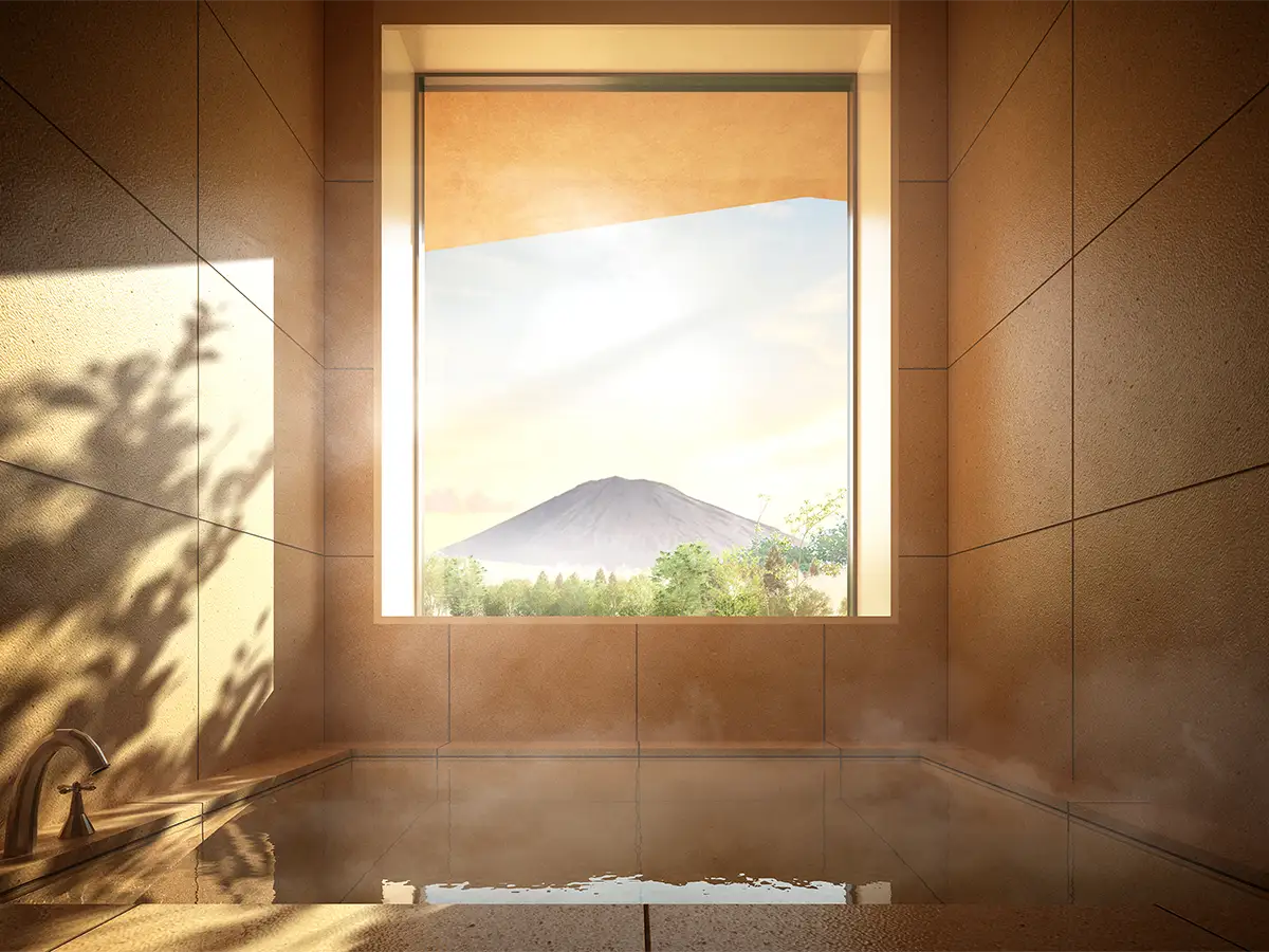 Mt. Fuji view from the bath roomの画像